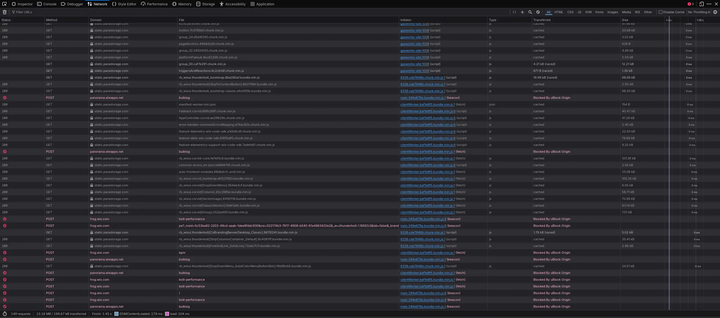 Network requests before