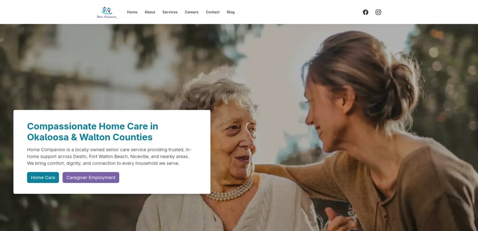 featured image How We Rebuilt a Home Healthcare Website: From Outdated and Underperforming to Modern, Fast, and Perfect-Scoring