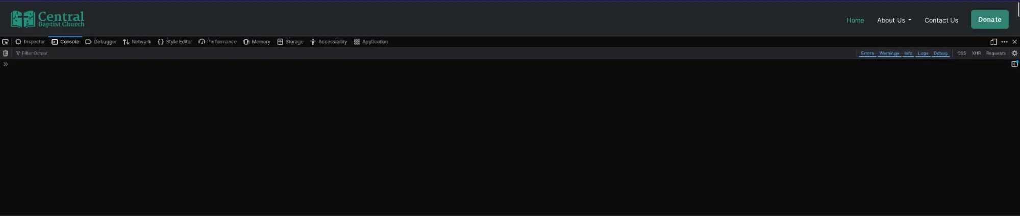 Console errors after